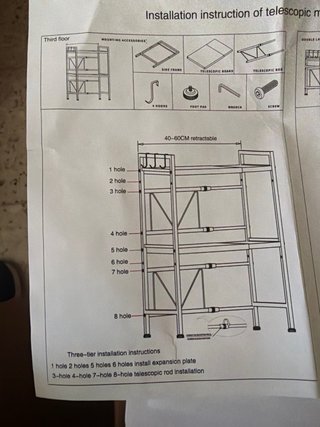 Estantería para encima del microondas.