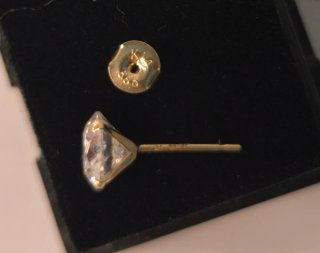 Pendientes Oro 14K Macizo Moissanita 2ct Nuevos