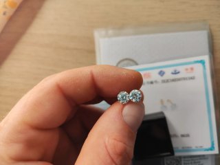 Pendientes Oro 14K Macizo Moissanita 2ct Nuevos