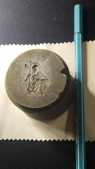 Cuño antiguo medalla Sagrado Corazón