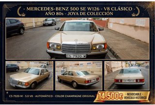 Mercedes-Benz 500 SE W126 V8 Clásico