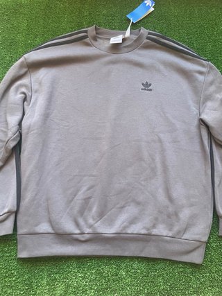 Sudadera Adidas 3 Stripes Oversized Gris L NWT