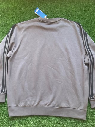 Sudadera Adidas 3 Stripes Oversized Gris L NWT