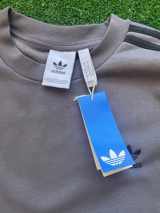 Sudadera Adidas 3 Stripes Oversized Gris L NWT