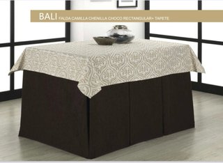 Falda Mesa Camilla BALI de Chenilla + Tapete