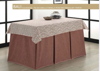 Falda Mesa Camilla BALI Chenilla + Tapete Jacquard