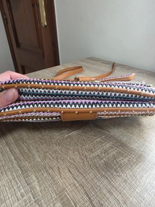 Bolso bandolera tejido multicolor