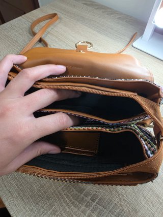 Bolso bandolera tejido multicolor