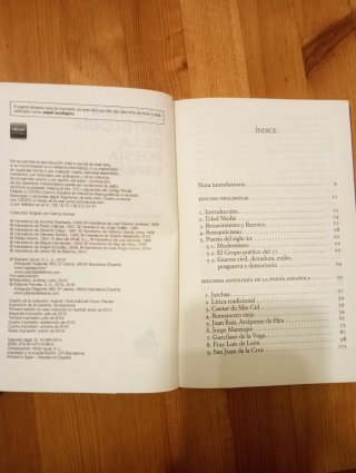 SEGUNDA ANTOLOGÍA DE LA POESÍA ESPAÑOLA, NUEVO!!!