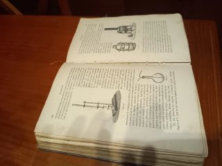 Libro antiguo piel elementos de física , químic...