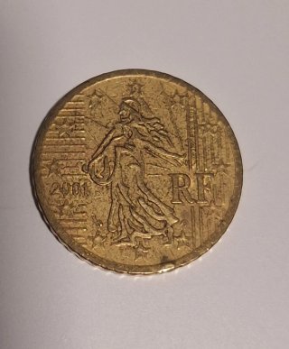 Moneta Francia 50 Cent 2001 RF