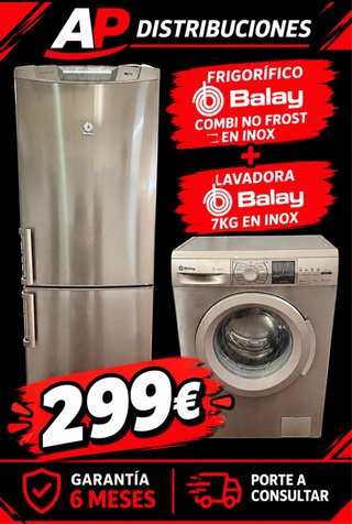 Frigorífico Balay Combi No Frost + Lavadora 7kg