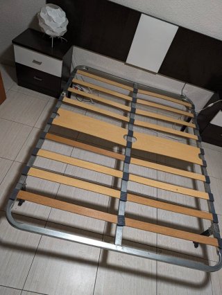 Somier 135x190cm lamas madera