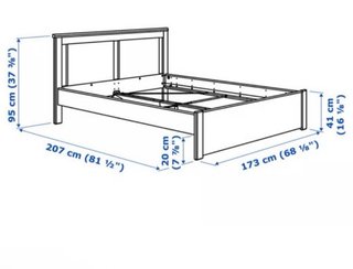 Cama IKEA SONGESAND 160x200 Blanca