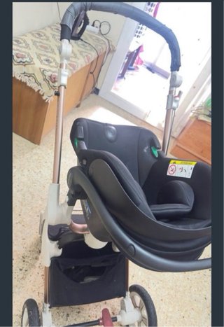 Cochecito Bebé 3 Piezas Negro