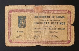 50 céntimos 1937 Ayuntamiento de Águilas (Murcia)
