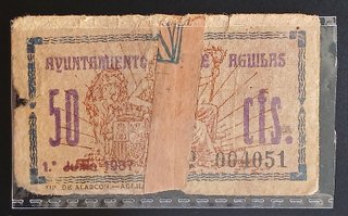 50 céntimos 1937 Ayuntamiento de Águilas (Murcia)