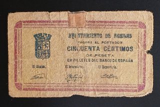 50 céntimos 1937 Ayuntamiento de Águilas (Murcia)