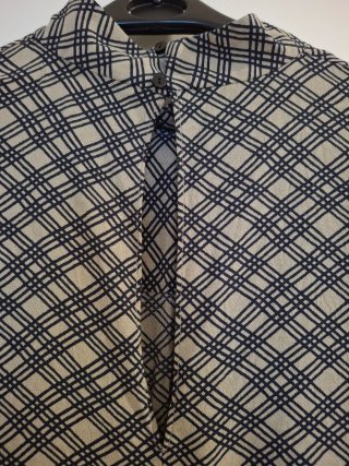 Blusa Zara Cuello Alto Estampada