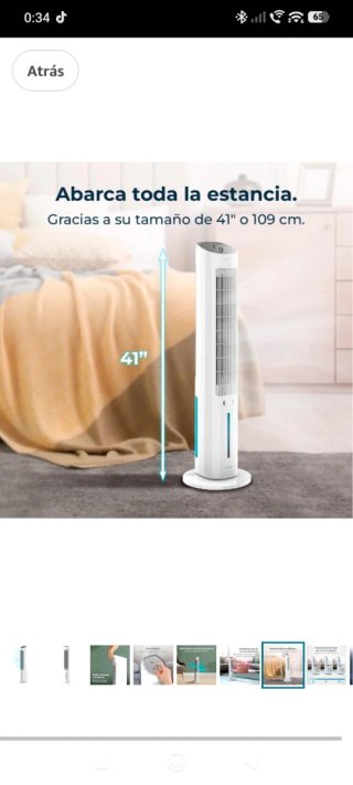 Climatizador Cecotec Torre Blanco