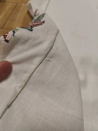 Pantalón Zara Lino Bordado Flores