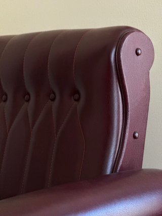 Sillón piel burdeos vintage