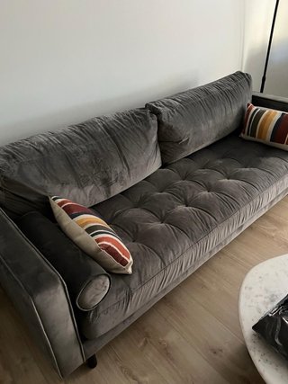 Sofá 4 plazas gris plomo