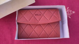 Cartera de piel FULAR artesanal mujer