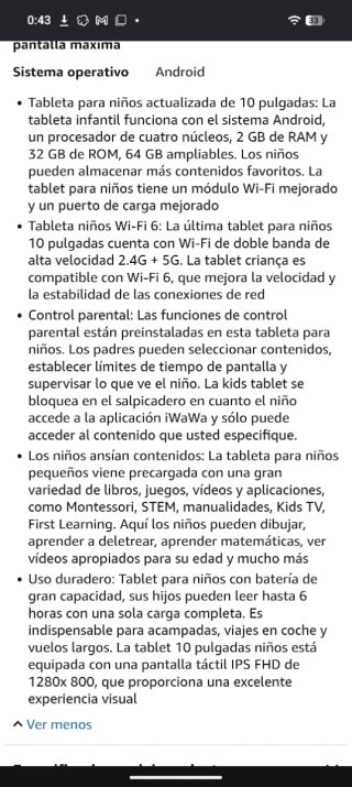 Tablet Niños 10 Fun con Funda Protectora 000884