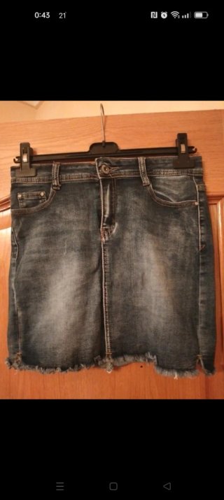 Mini falda vaquera azul Talla L