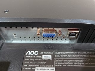 Monitor AOC 936Swa 18.5" (Leer descripción)