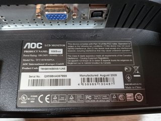 Monitor AOC 936Swa 18.5" (Leer descripción)