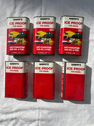 6 Latas Vintage Wynn's Ice Proof Diesel