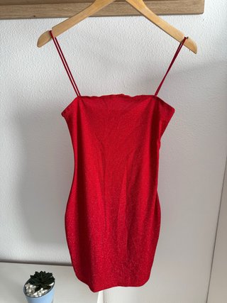 Vestido rojo tirantes SHEIN fiesta