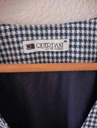 Traje de falda "Querdani" azul y blanco