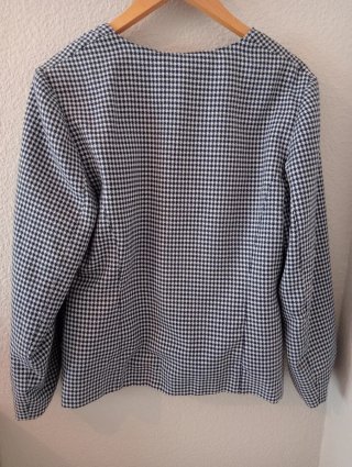 Traje de falda "Querdani" azul y blanco
