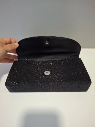 Bolso de fiesta negro brillante