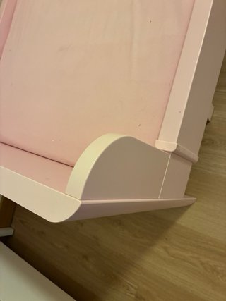 Cama infantil rosa extensible de 1,20 a 1,80