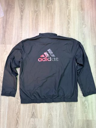 Adidas Chaqueta Negra Vintage 3 Rayas Y2K