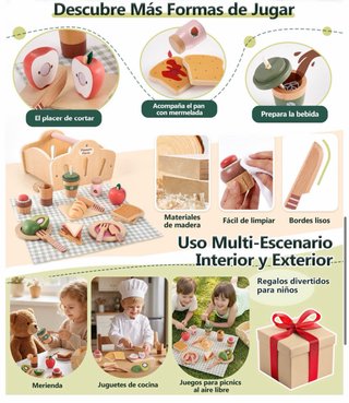 NUEVO! Juego Picnic Madera  Niños