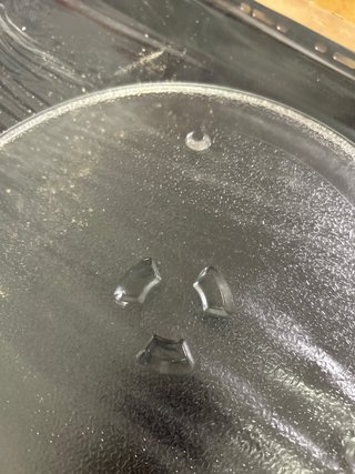 Plato  microondas cristal nuevo
