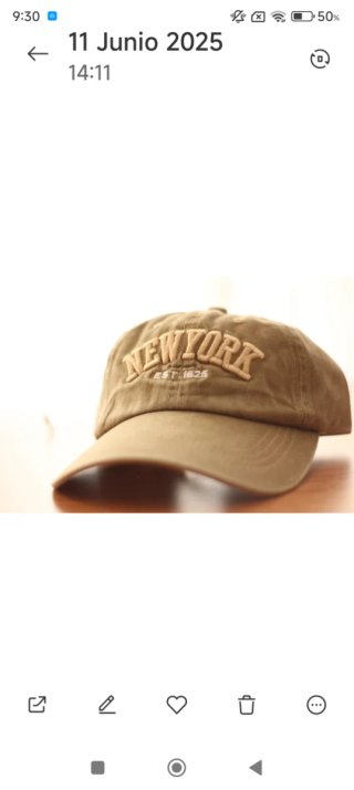 Gorra New York Est 1625 Marrón