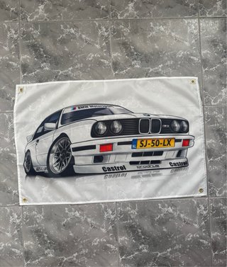 Bandera decorativa BMW M3 E30 Motorsport