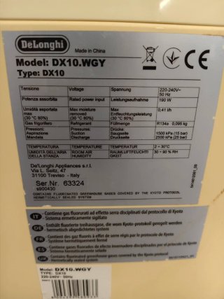 Deshumidificador DeLonghi Ariadry