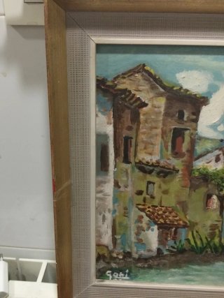 Cuadro antiguo Gohi paisaje