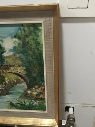 Cuadro antiguo Gohi paisaje