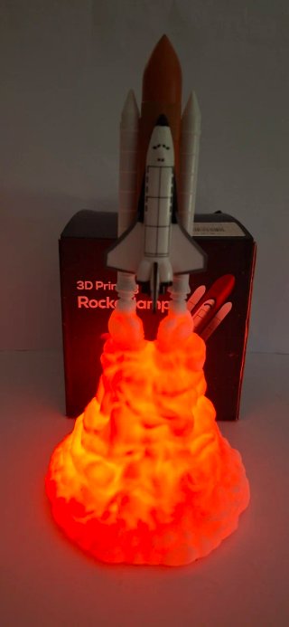 Lámpara Cohete Espacial 3D LED