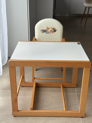 Silla evolutiva madera con bandeja