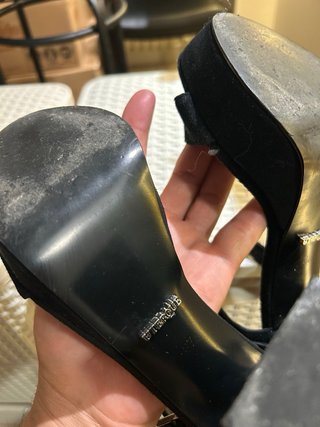 Sandalias Uterqüe negras tacón plataforma