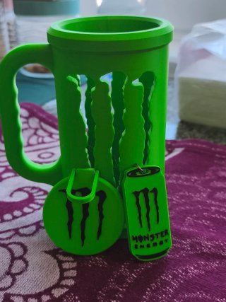 Porta Latas Monster 500ml Verde Claro
